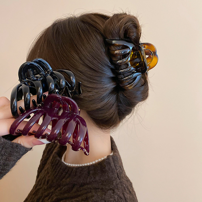 Hair Claw Clip Set - Nieuwe Acryl Pompoen Uitgeholde Eenvoudige Mode