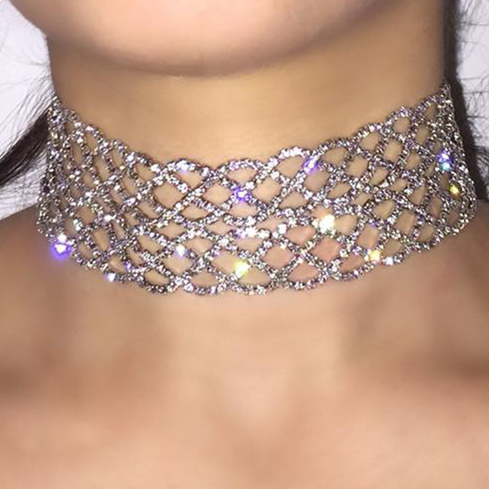 Women'S Accessories Amazon - Damesketting met kraag en glanzende strass