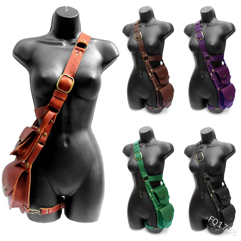 Women'S Viking Accessories - Middeleeuwse buideltas riem lederen zadel portemonnee