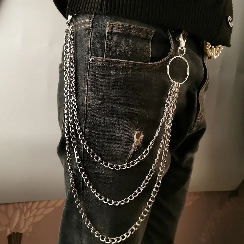 Wallet Chain Bag - Laag metalen riemketting Punk Hook Metal
