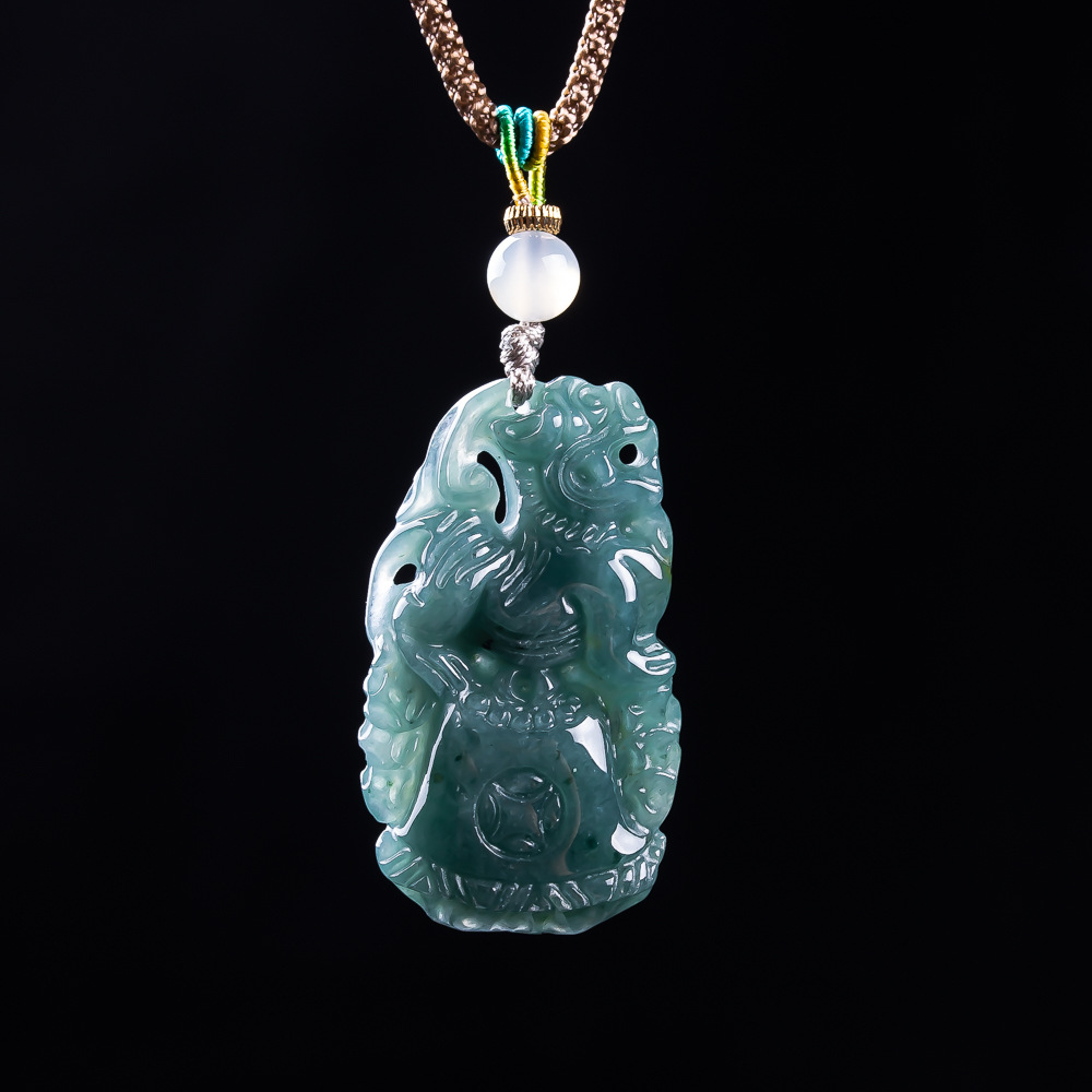 Women Accessories For Gift - Birmese Jadeïet Bixiu hanger ontwerper edelsteen