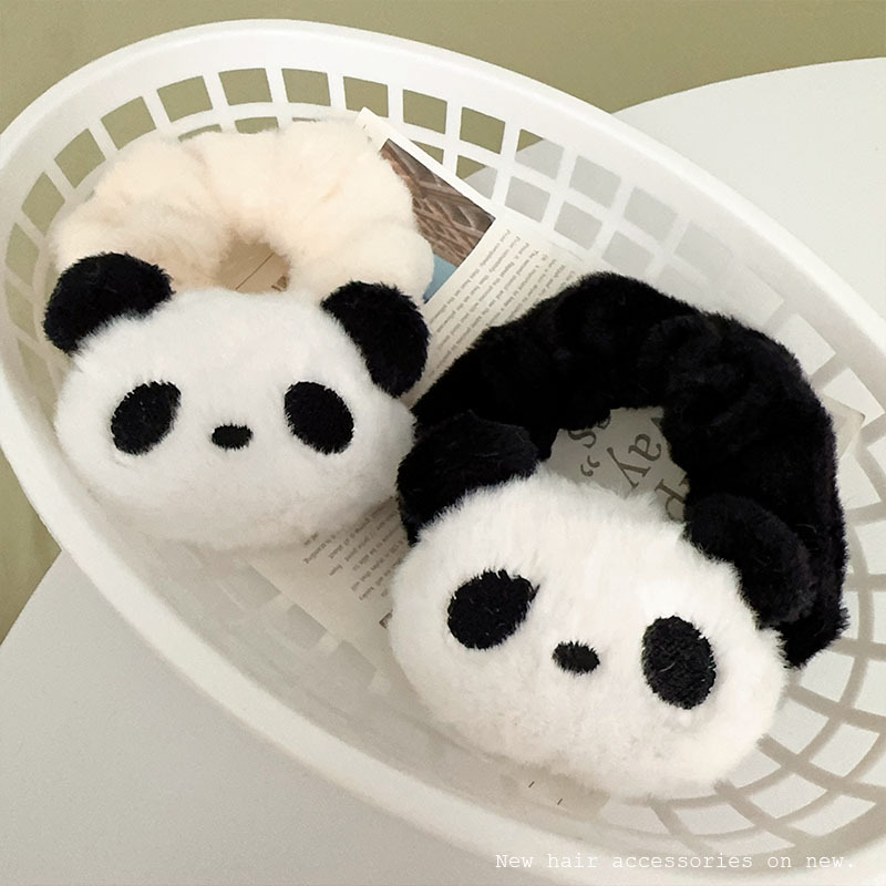 Women'S Winter Accessories Set - Schattige pluche panda puppy haarbanden herfst