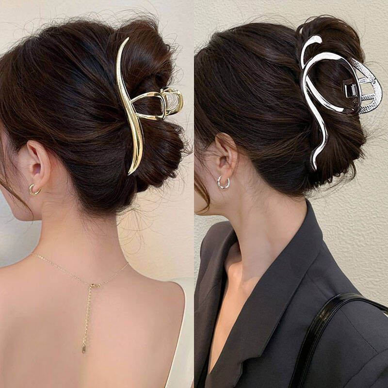 Hair Claw Clip Set - Vrouwen Zilver Goud Kleur Onregelmatige Haarspelden