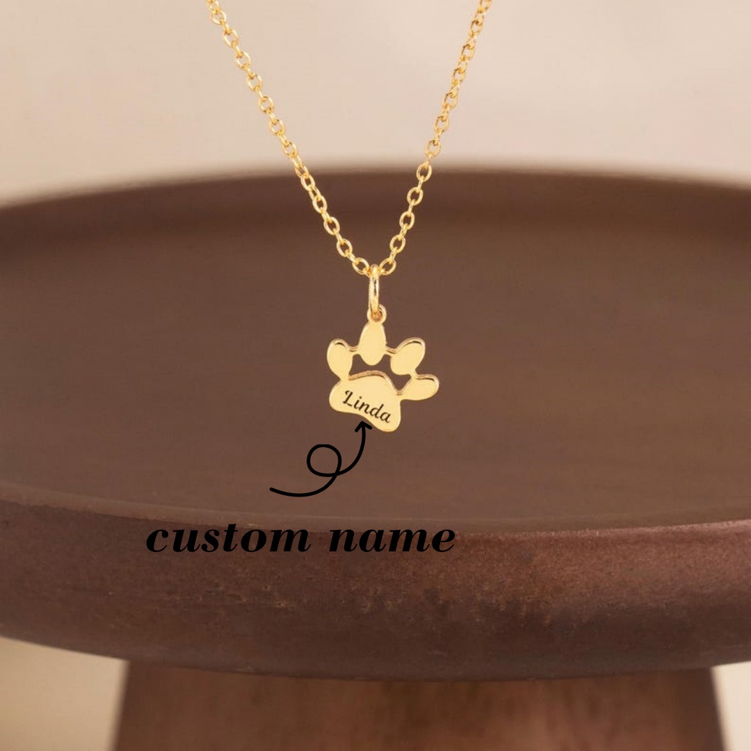 Women Accessories Gift Box - Aangepaste naamketting Gepersonaliseerde pootketting Ketting van