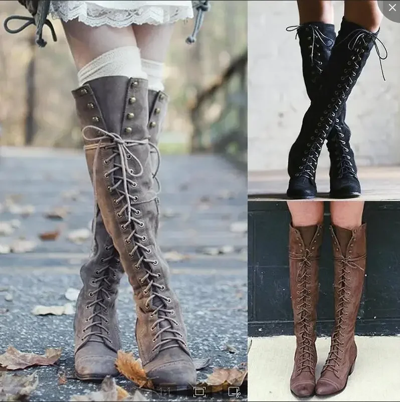 Women'S Viking Accessories - Middeleeuws kostuum Ridderlaarzen Viking Cosplay Larp