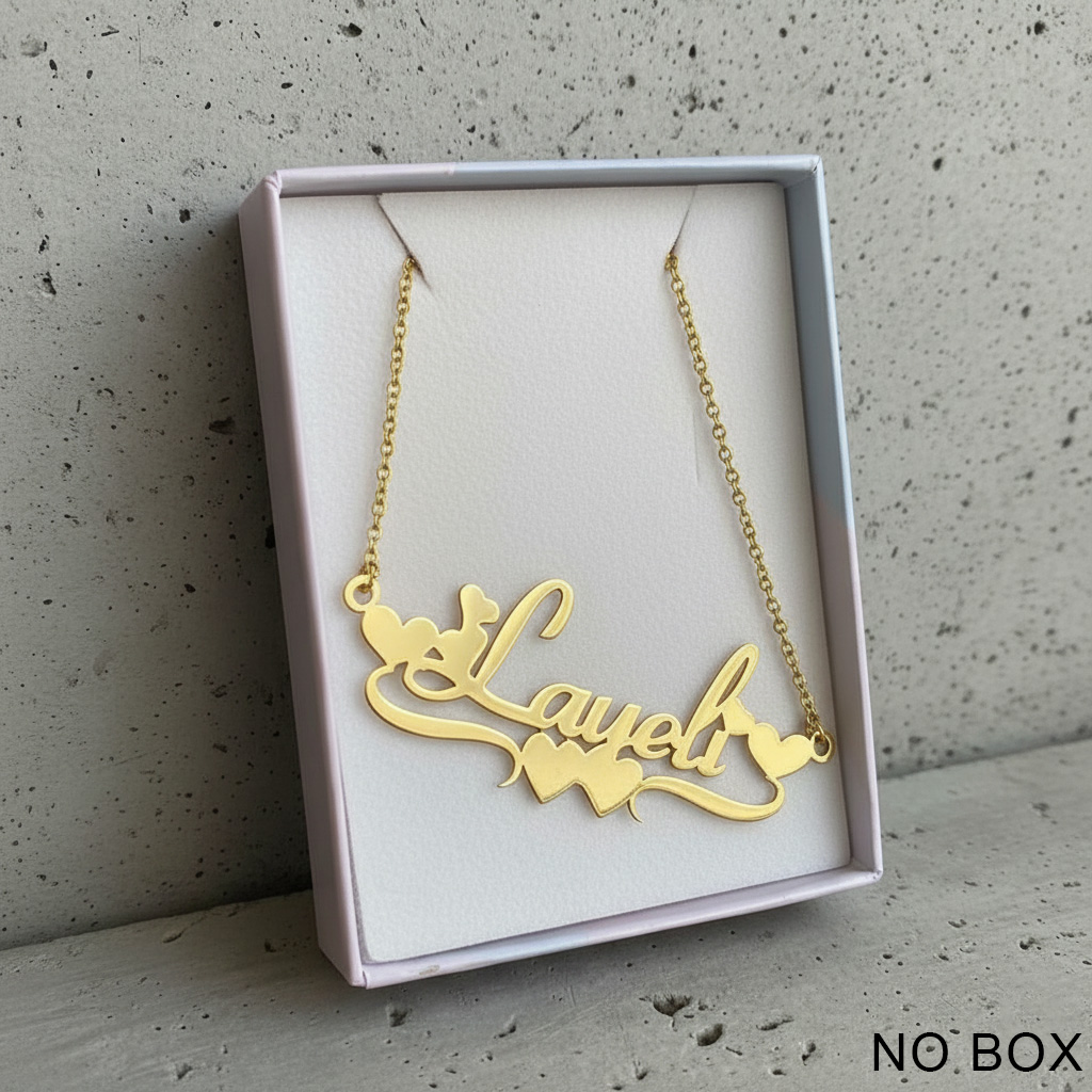 Women Accessories Gift Box - Handgemaakte gepersonaliseerde naamketting van roestvrij staal