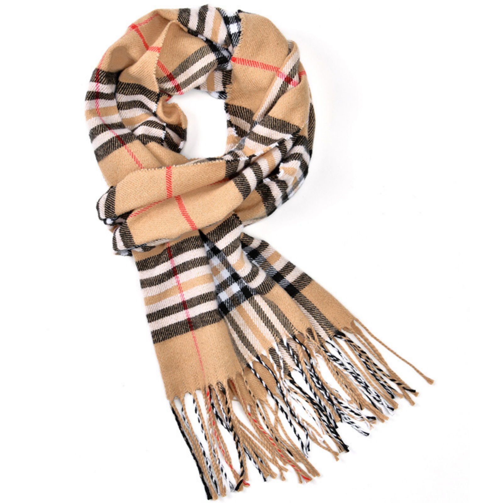 1PCPlaid Sjaal Kwastje Ontwerp - Women'S Winter Accessories Set recensie en prijs