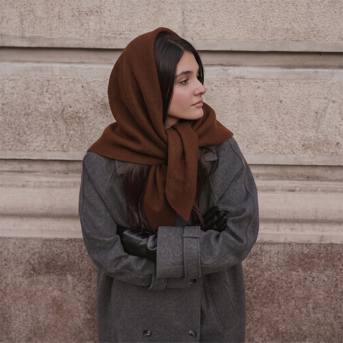 Warme gebreide driehoekige oms - Women'S Winter Accessories Set recensie en prijs