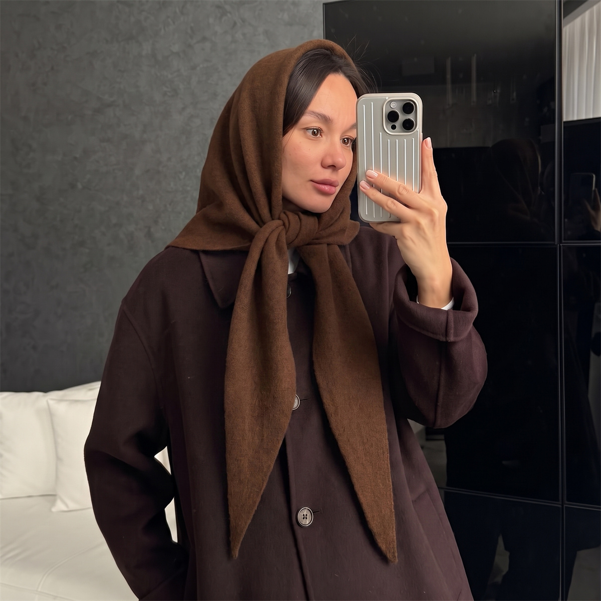 Warme gebreide driehoekige oms - Women'S Winter Accessories Set recensie en prijs
