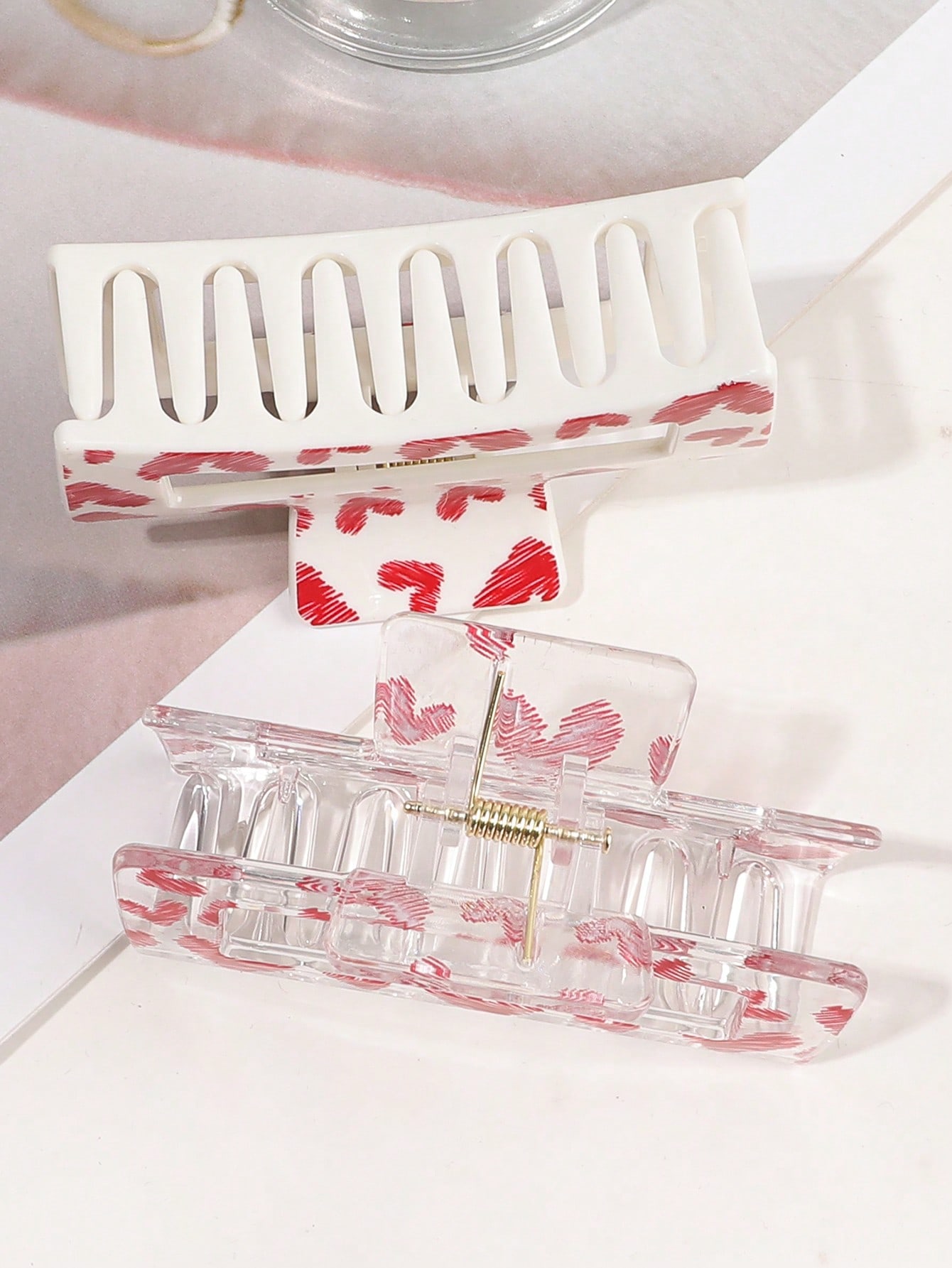 3 Stuks Roze Liefde Print Haar - Hair Claw Clip Set recensie en prijs