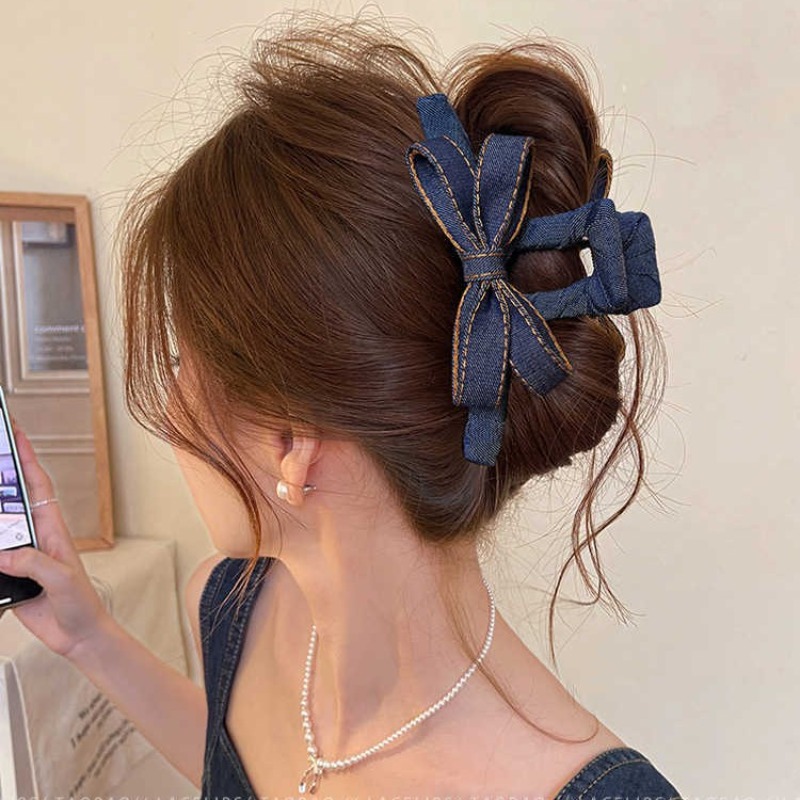 Herfst Winter Denim Bow Haarkl - Women'S Winter Accessories Set recensie en prijs