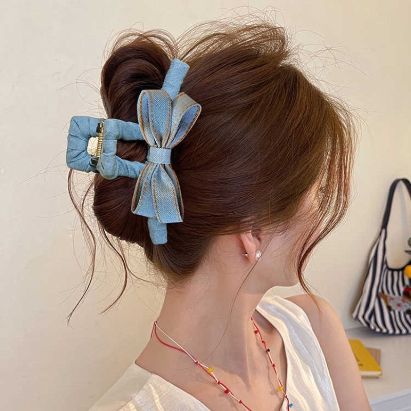 Herfst Winter Denim Bow Haarkl - Women'S Winter Accessories Set recensie en prijs