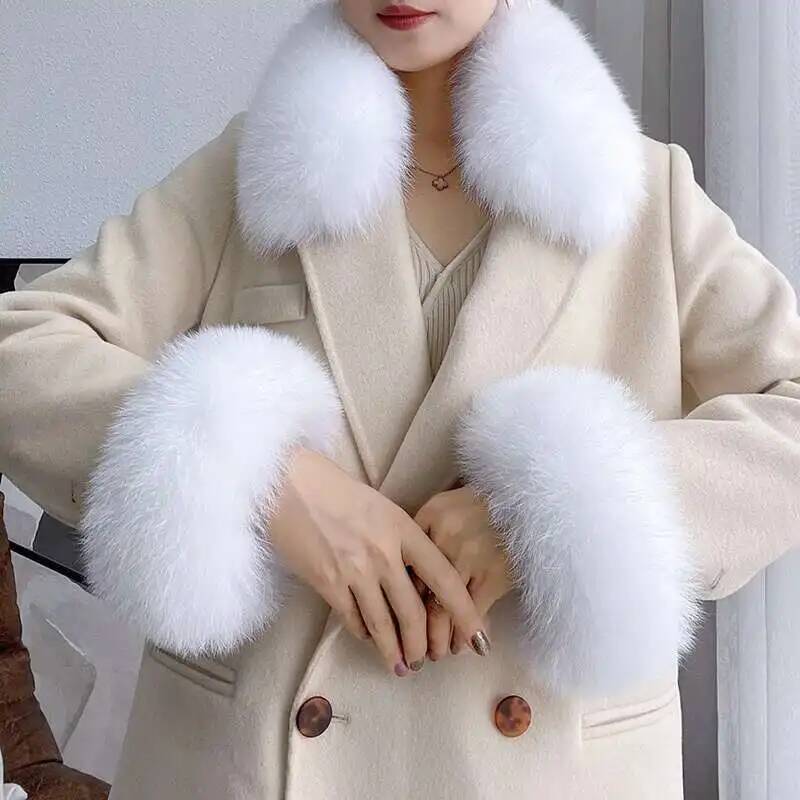 Winter Echte Bontkraag En Manc - Women'S Winter Accessories Set recensie en prijs