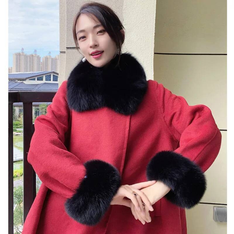 Winter Echte Bontkraag En Manc - Women'S Winter Accessories Set recensie en prijs